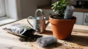 Een staalwol-spons in de potgrond: waarom dit wordt aangeraden en waar het goed voor is