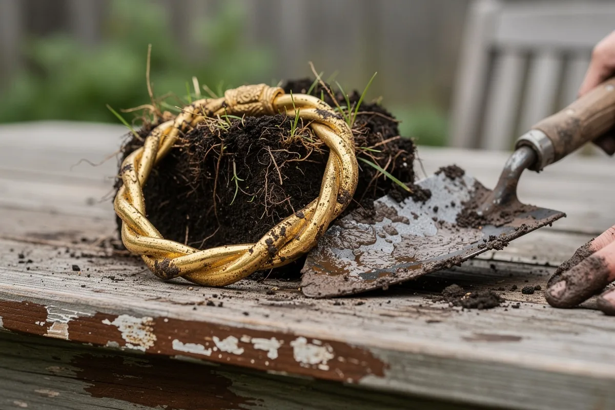 Man vindt prehistorische gouden halsring in zijn tuin die 175.000 euro waard kan zijn