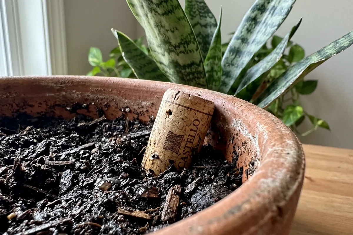 Een halve kurk in de grond van je Sansevieria: dit is waarom en wanneer je het doet